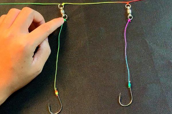 串钩子线与主线的绑法，需要采取正确的方式